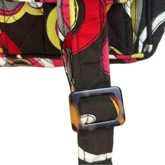 Vera Bradley Libby Puccini Brown Red Crossbody Bag Purse Psychedelic Retired - Picture 4 of 11